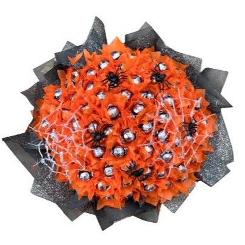 Halloween Chocolate Bouquet with Spiders