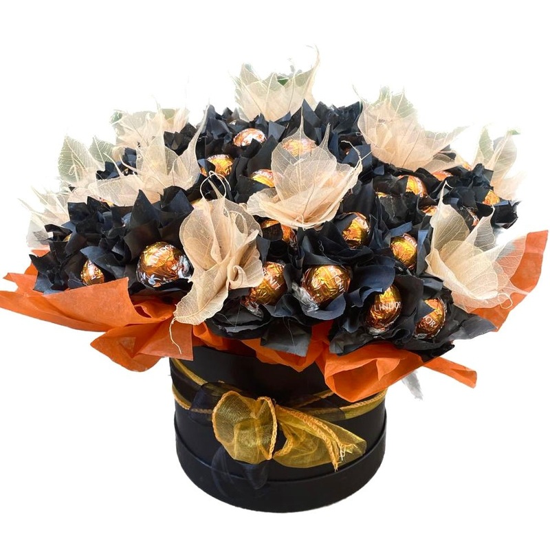 Luxury Black and Orange Chocolate Box