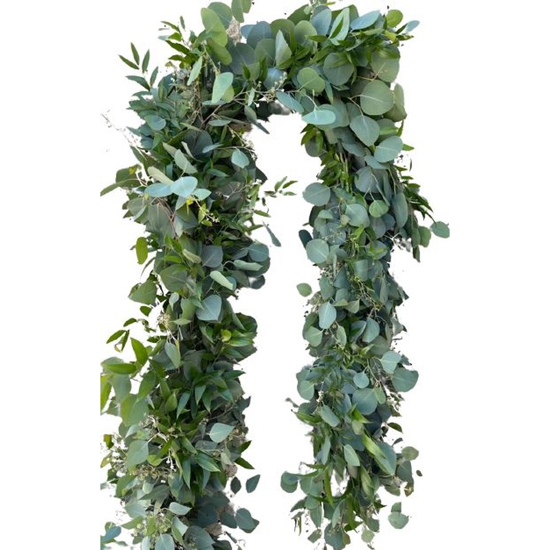 Natural Fresh Ruscus and Populus Foliage Garland