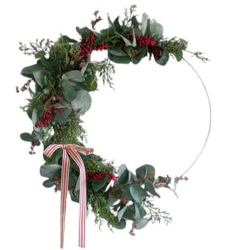Eucalyptus and Berry Moon Wreath