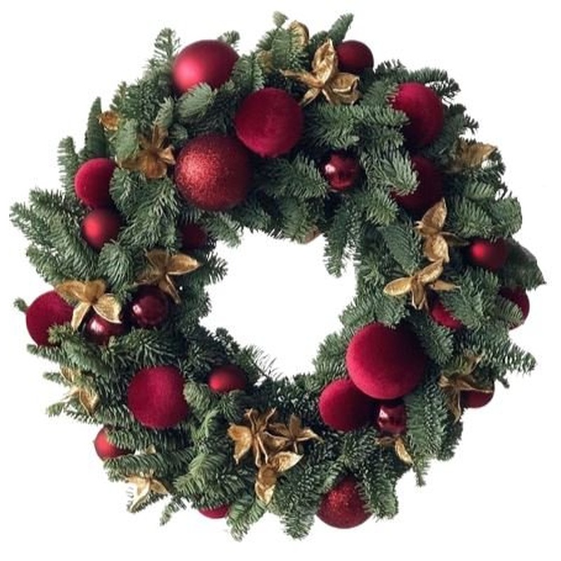 Red Charm Christmas Wreath