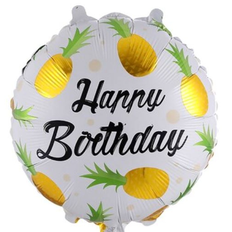 Balloon with Pineapple Happy Birthday 18 inch