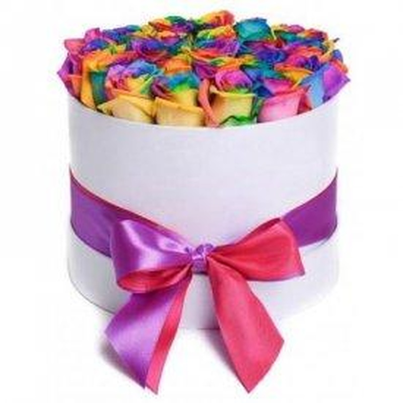 Rainbow Roses Box