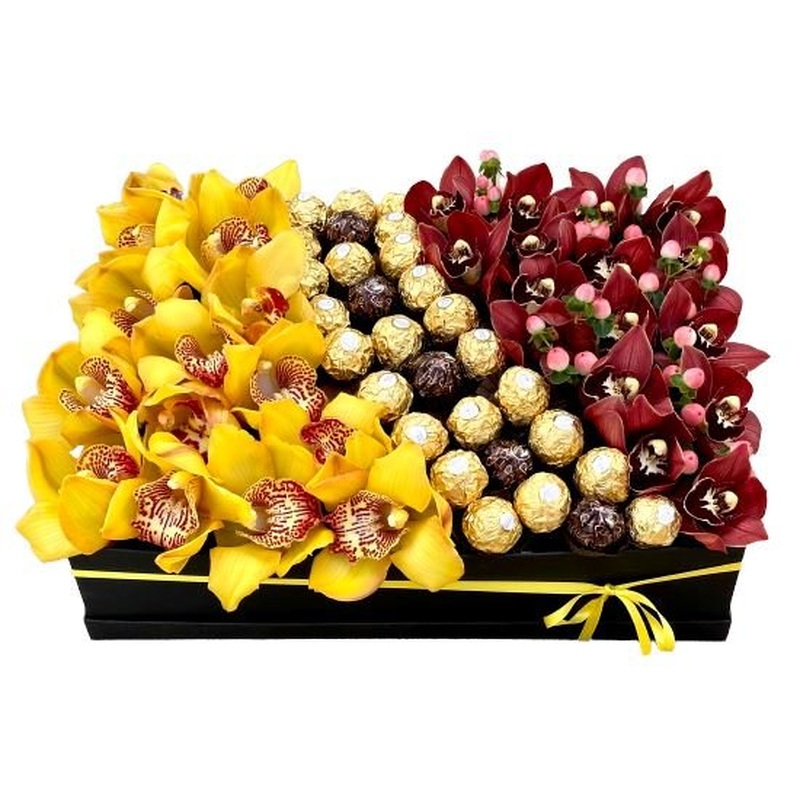 Cymbidium Orchids with Chocolates