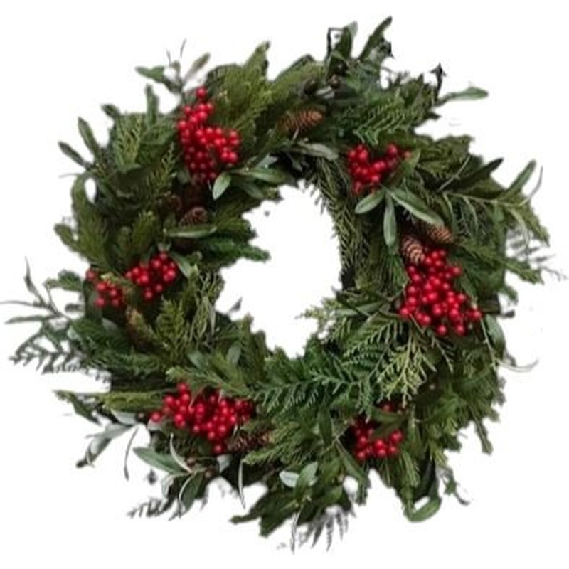 Natural Wreath with Red Berry