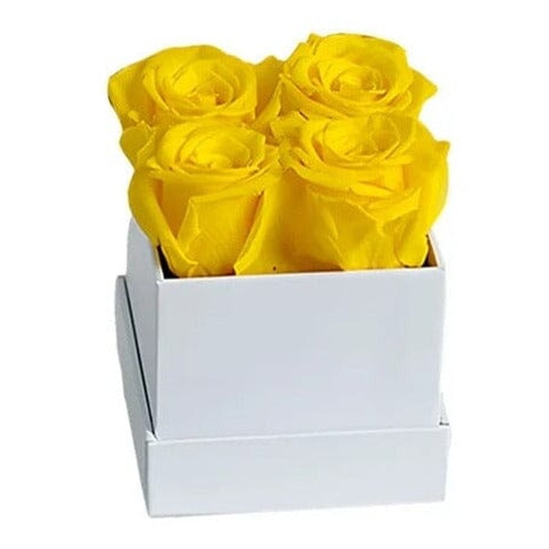 Infinity Roses Luxury Square Box -  Rose Head  7cm