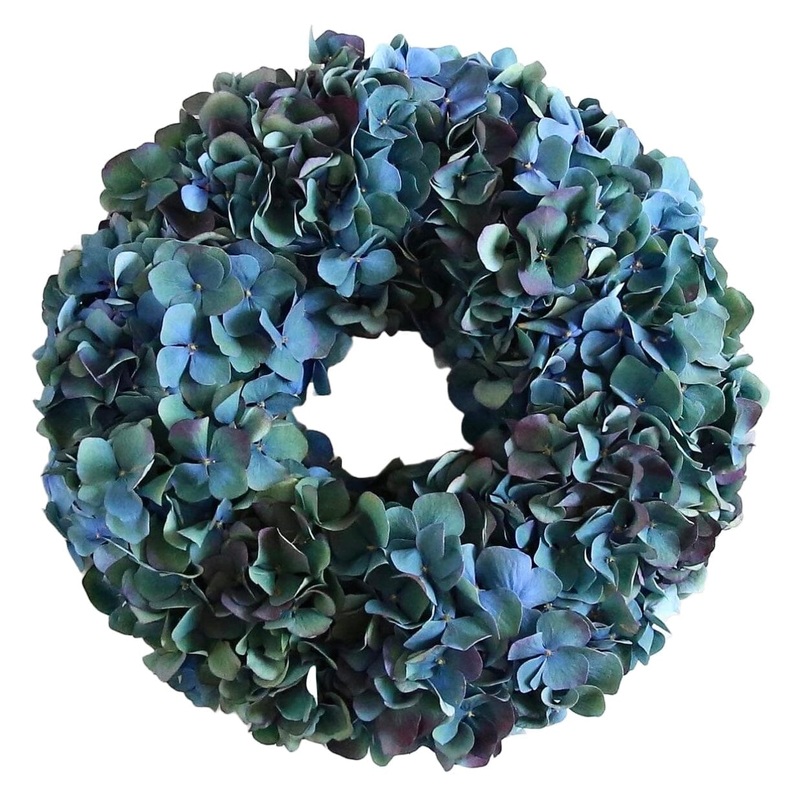 Vintage Blue Hydrangea Wreath