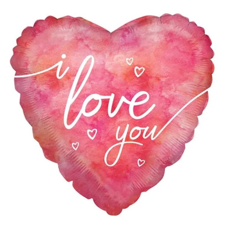 I Love You Pink Helium Balloon