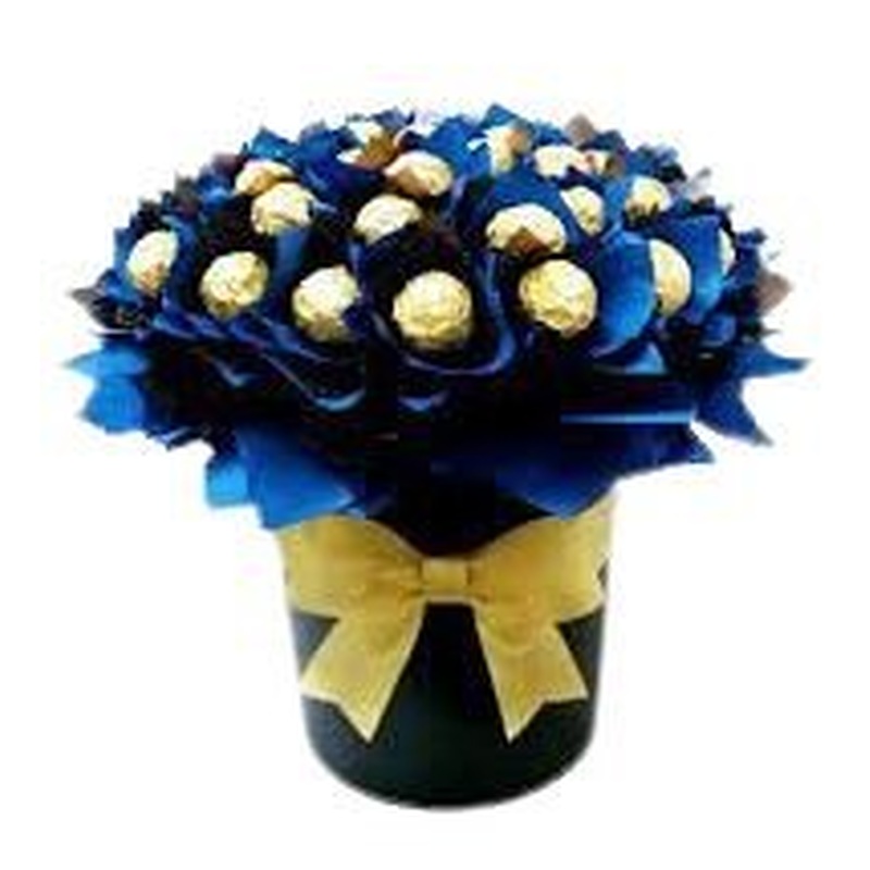 Chocolates Box in Royal Blue Wrapped