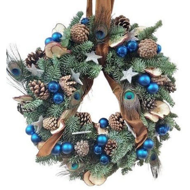 Blue Winter Wonderland Wreath