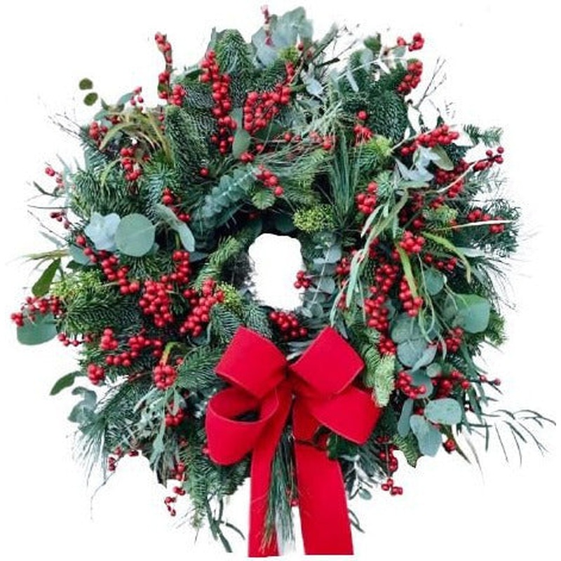 Crimson Winter Wreath