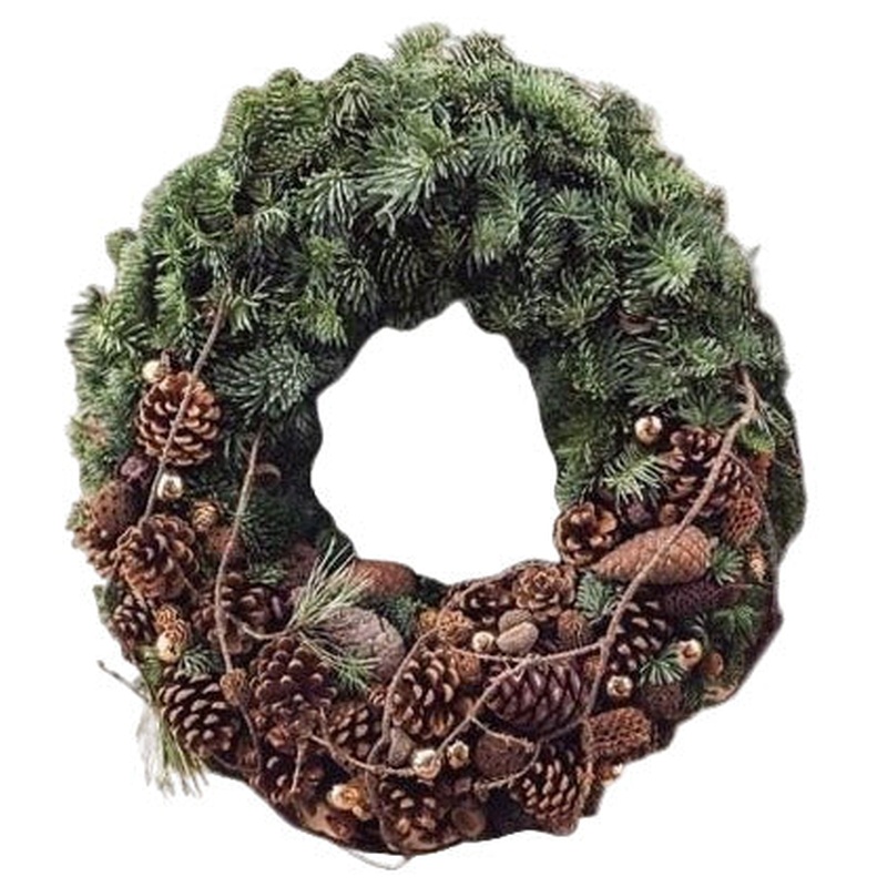 Pinecone Rustic Door Wreath