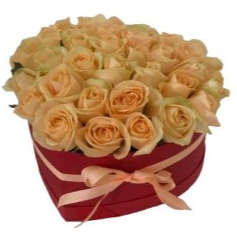 Luxury Avalanche Peach Roses Box