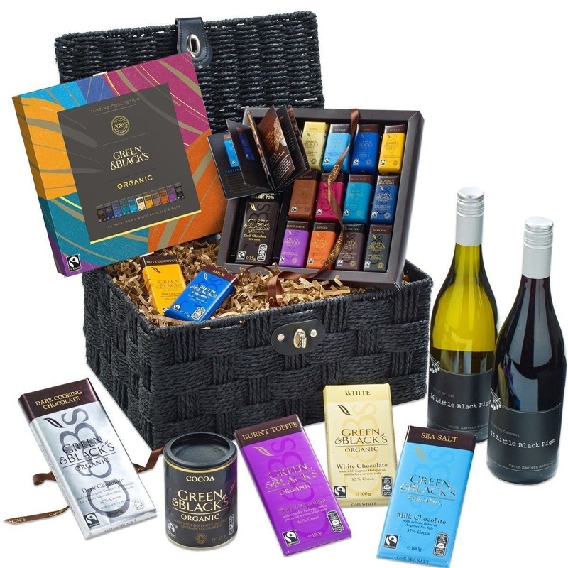 Green & Blacks Chocolate and Wine Hamper