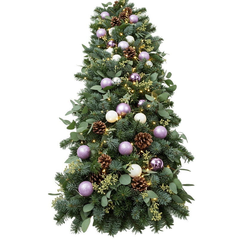 Luxury Winter Garland in Purple & White