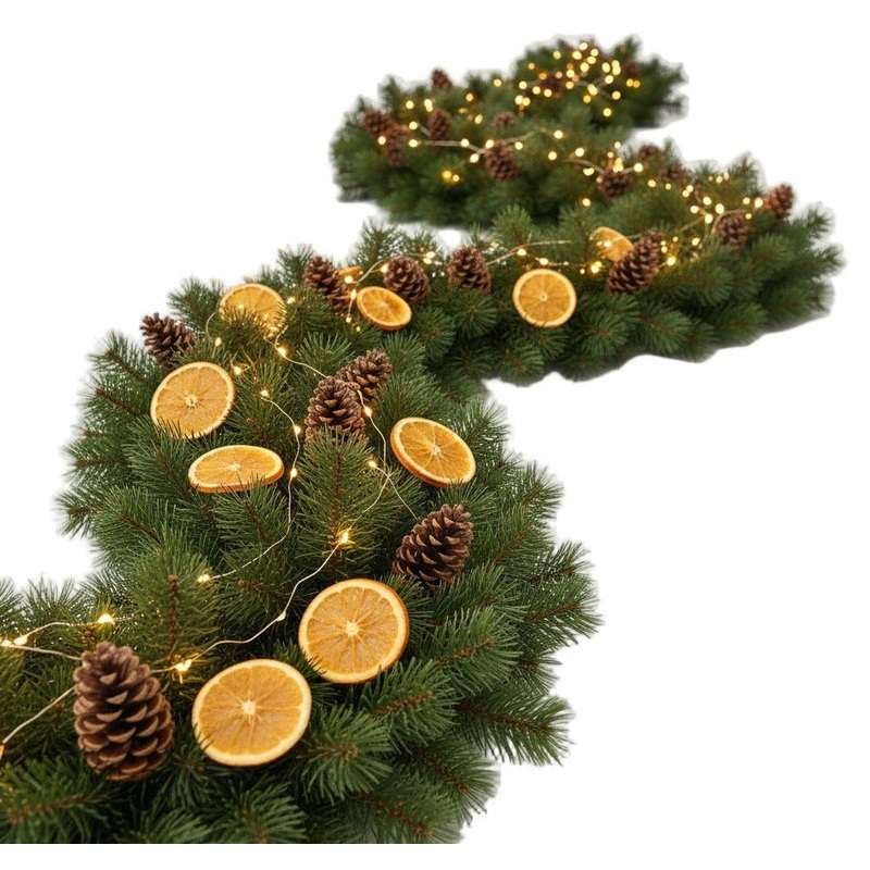Dried Orange and Pinecone Holiday Garland