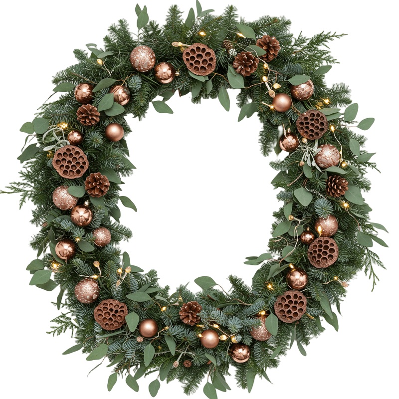 Luxury Rose Gold Christmas Wreath