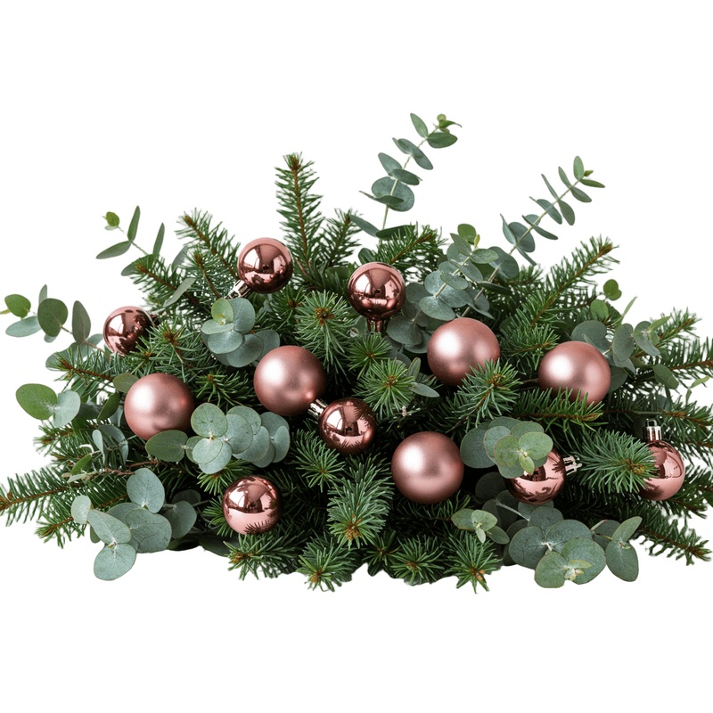 Pink Baubles Festive Centerpiece